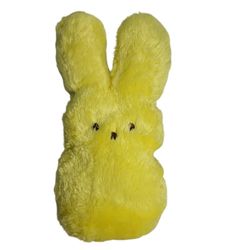 Peeps Plush Bunny Rabbit Yellow Furry Stuffed Animal Toy 16" H Just Born 2021