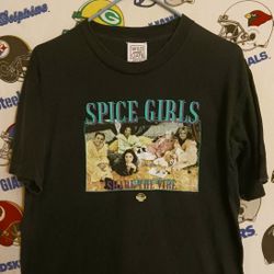 Vintage Vntg 1998 Spice Girls UK British Pop Music Singing Girl Group Share The Vibe Tee Shirt