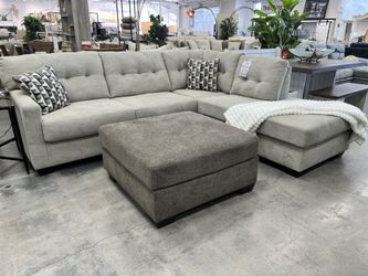 SECTIONAL AVAILABLE IN  BEIGE OR LIGHT BROWN ((CHAISE NOTINCLUDED $279