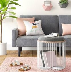 Wire Storage Ottoman 