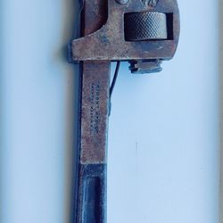 TRIMONT MFG. Co Roxbury Mass. U.S.A. 14" Inch Pipe Wrench Adjustable And KR Tools Lineman's Pliers