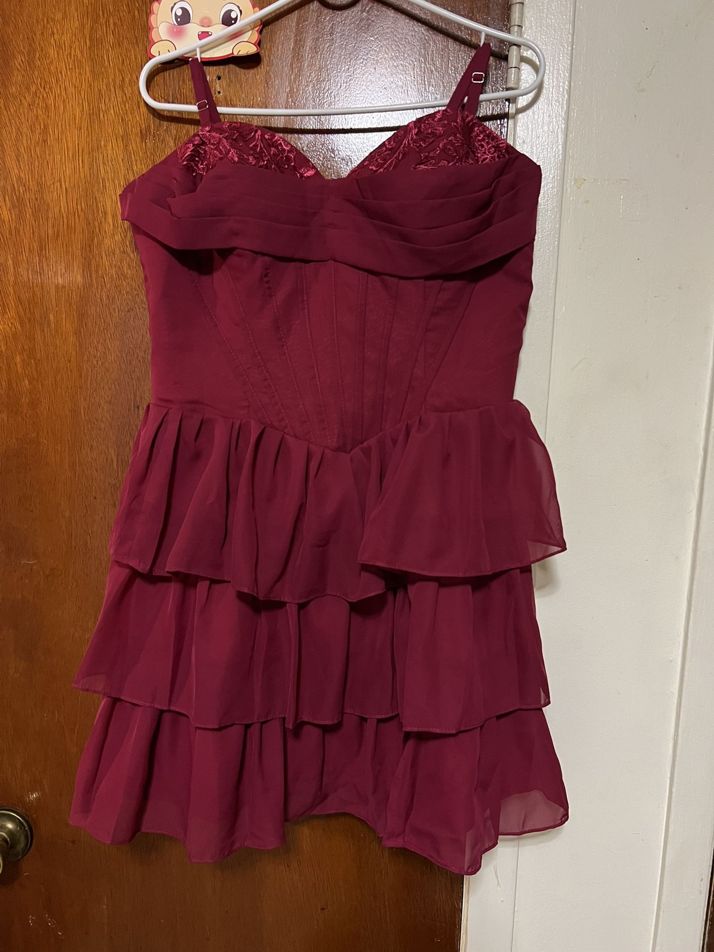 Burgundy Short Dress