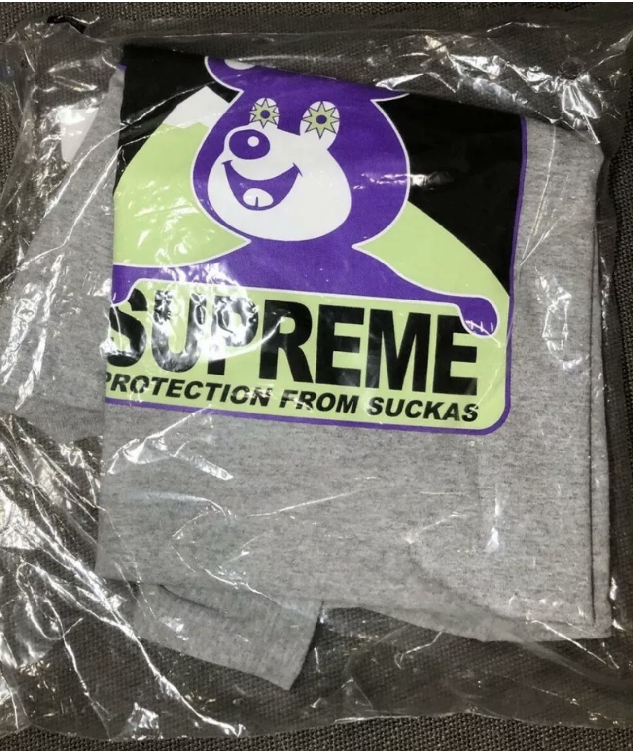 Supreme Bear Tee T-Shirt Heather Grey FW20 Supreme New York 2020 DS Sz L