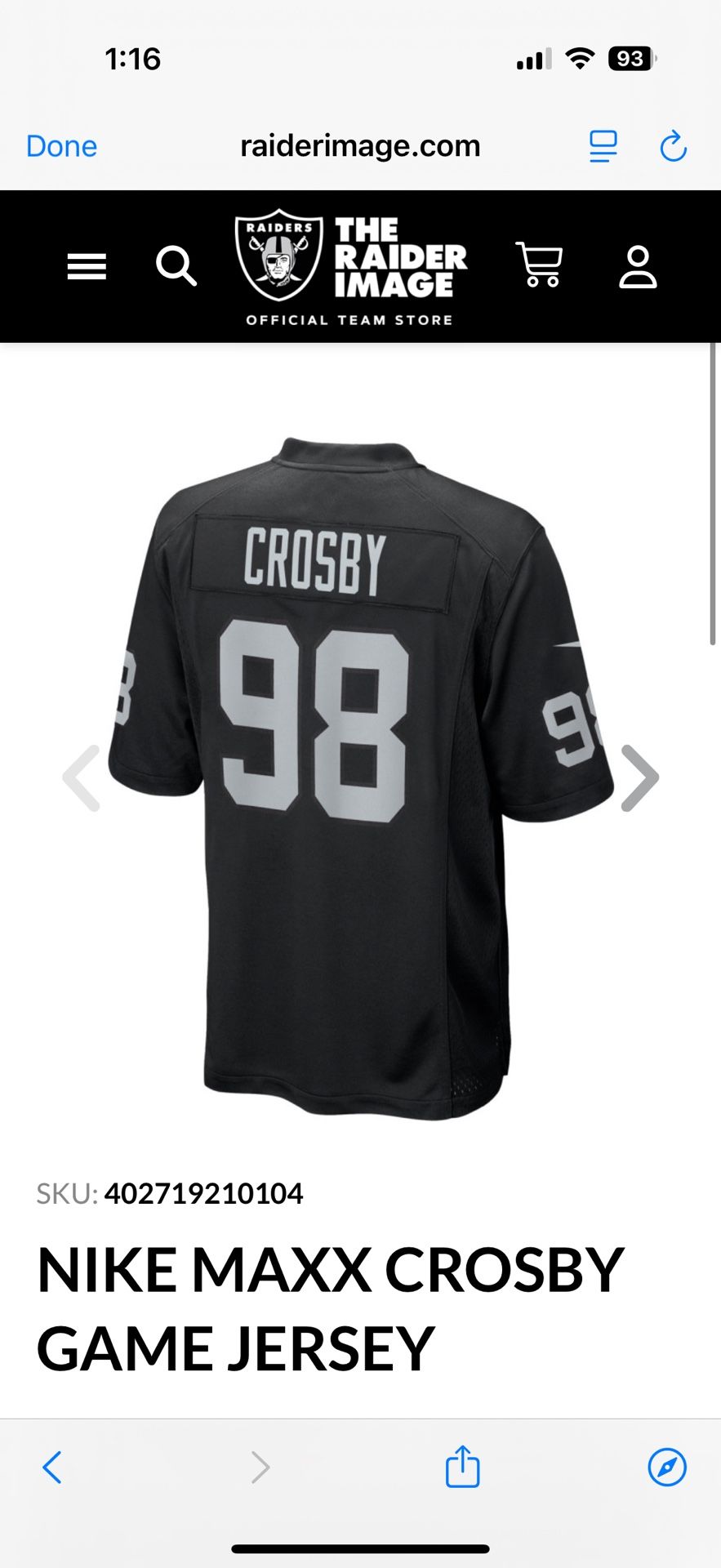 Maxx Crosby Jersey