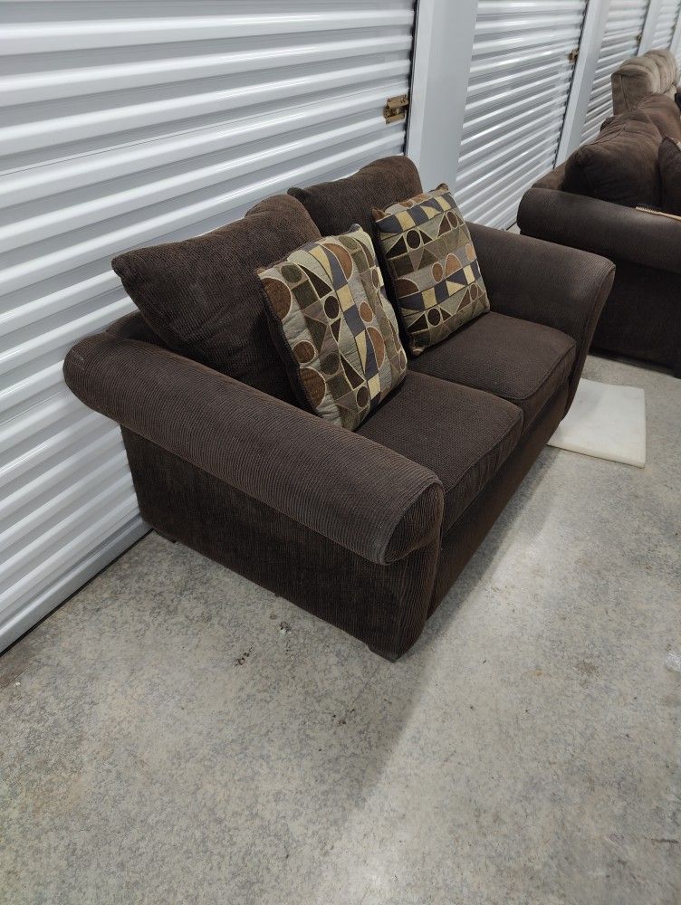 Beautiful Brown Loveseat