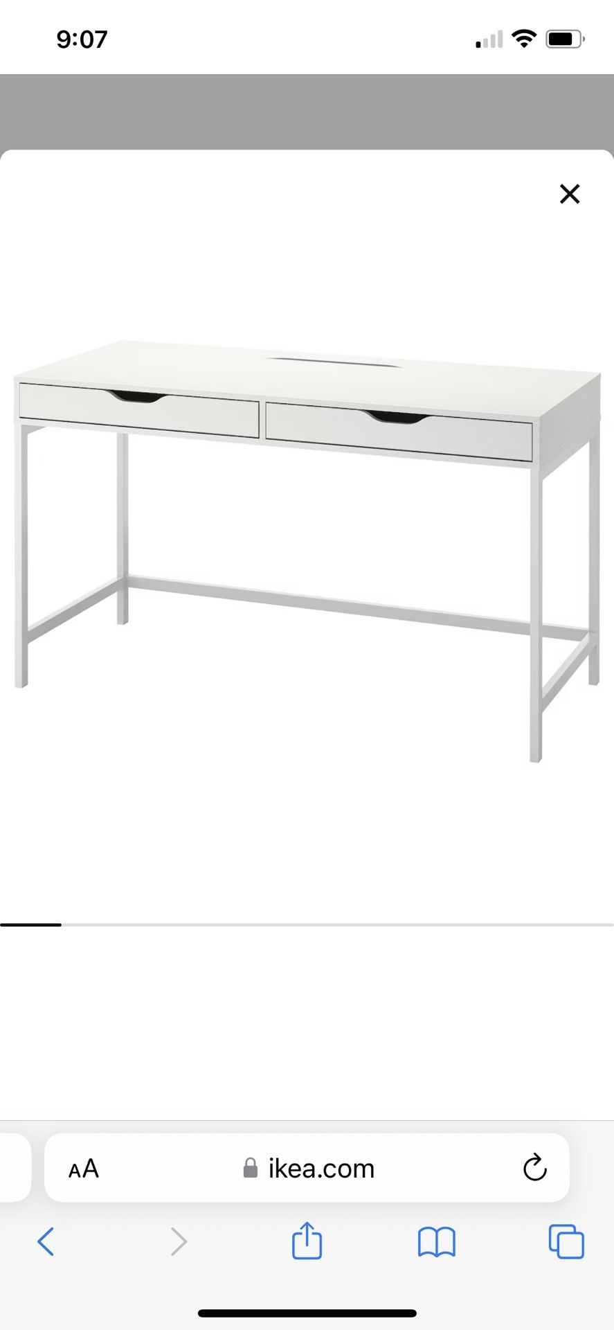 White Desk From ikea 