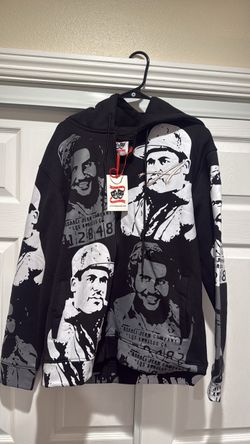 Asaali Jean Company Graphic Zip-Up Hoodie