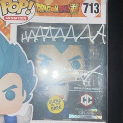 Signed By Christopher Sabot Vegeta Funko Pop
