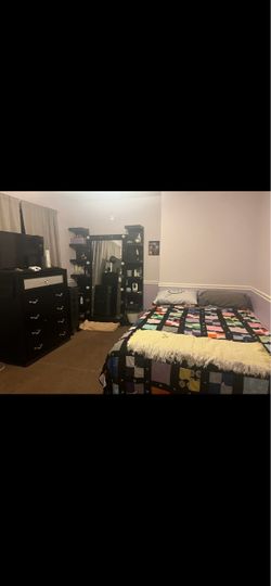 Black Dresser with silver shine