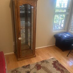 $30  Solid Oak Hutch  H-5ft W-21 In D-15 In