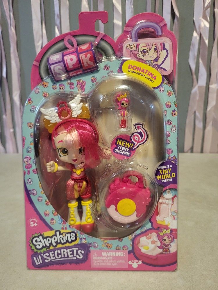 Shopkins Lil Secrets Shoppie- DONATINA Doll and Secret Locket