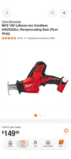 Milwaukee reciprocating saw