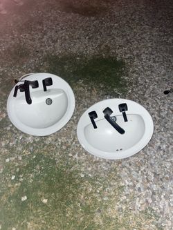 self-rimming ceramic bathroom sinks