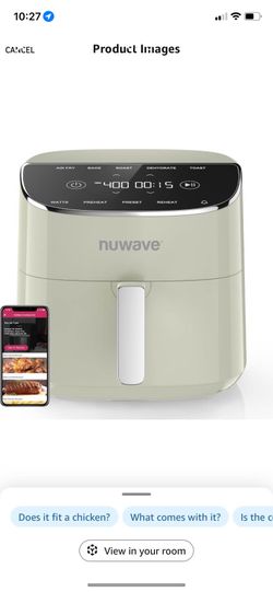 Nuwave Brio Plus Air Fryer 8 Qt, New & Improved, PFAS-FREE, 7 Digital One-Touch Cook Functions that AIR FRY, BAKE, ROAST, DEHYDRATE, TOAST, REHEAT, PR