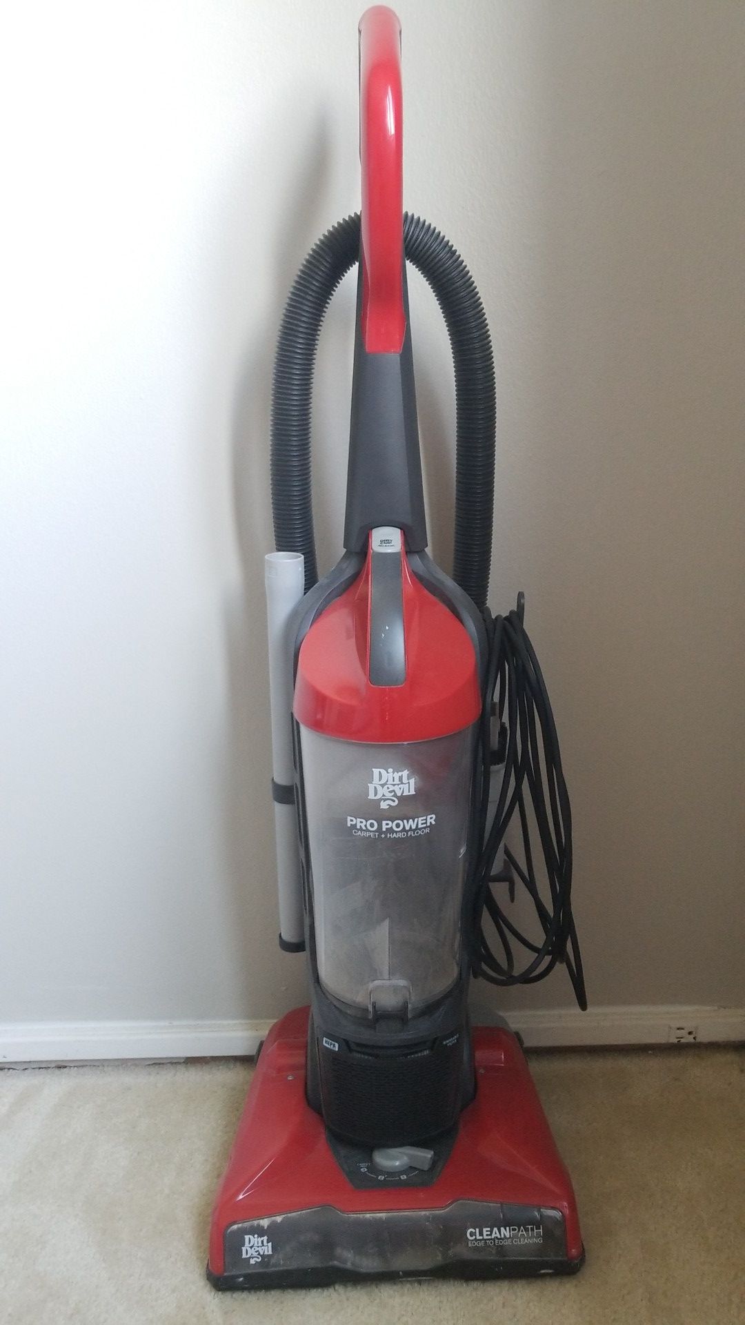 Dirt Devil - Pro Power Bagless Upright Vacuum - Red