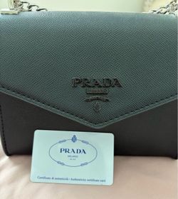 Prada Bag Black With Silver Chain Elegant