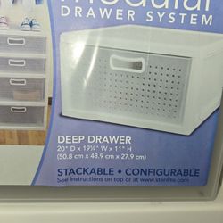 Sterlite deep stackable storage drawers - 2 