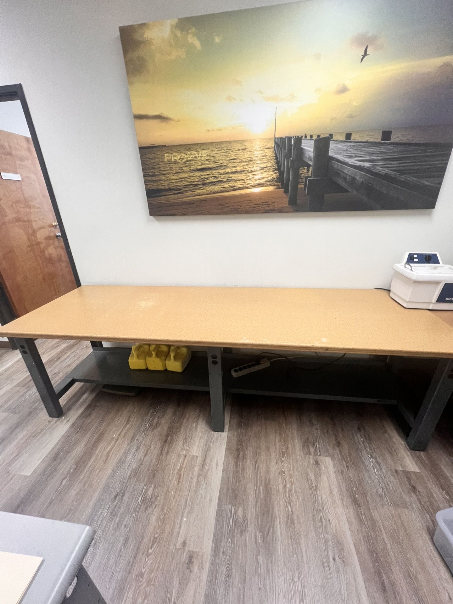 Uline 96x30 Industrial Table, Particle Board Top