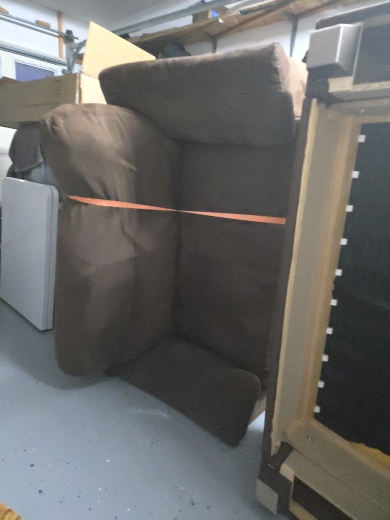 2 Sets of Brown Love Seats