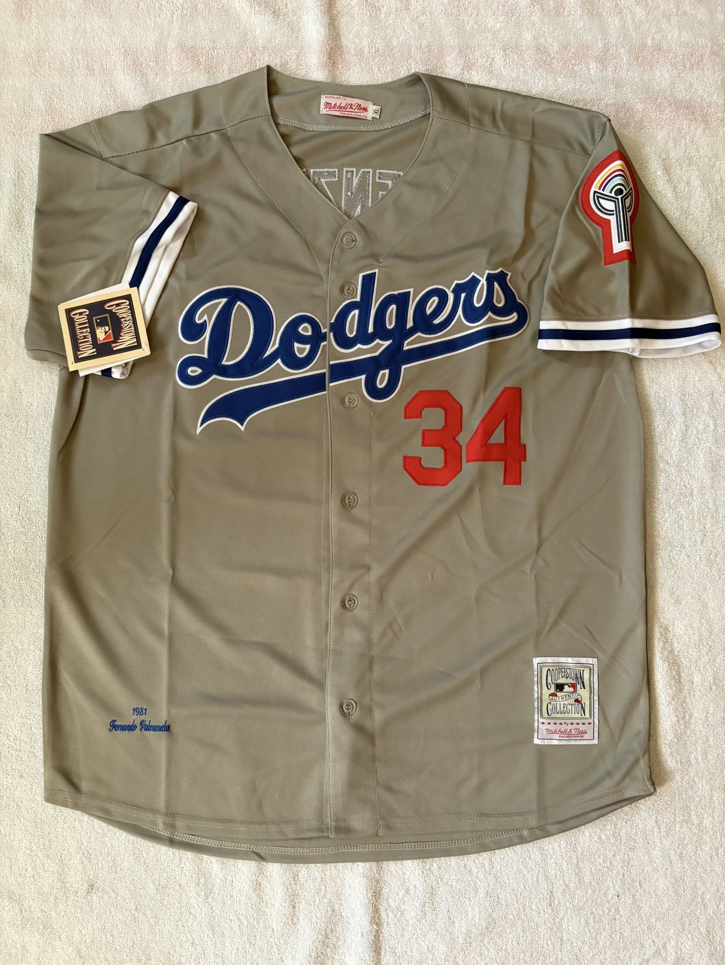 Fernando Valenzuela #34 Dodgers Throwback 