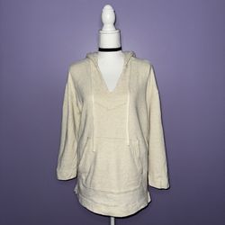 James Perse Cream 3/4 Sleeve Sweatshirt