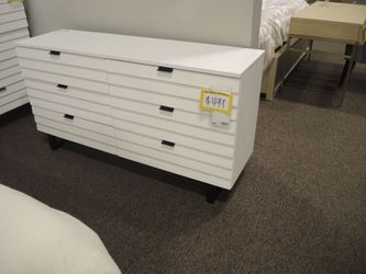 Rotta Rio 6 Drawers Dresser - White | Bureau | Bedroom Storage