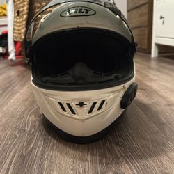 BILT white Bluetooth Helmet (tinted Visor