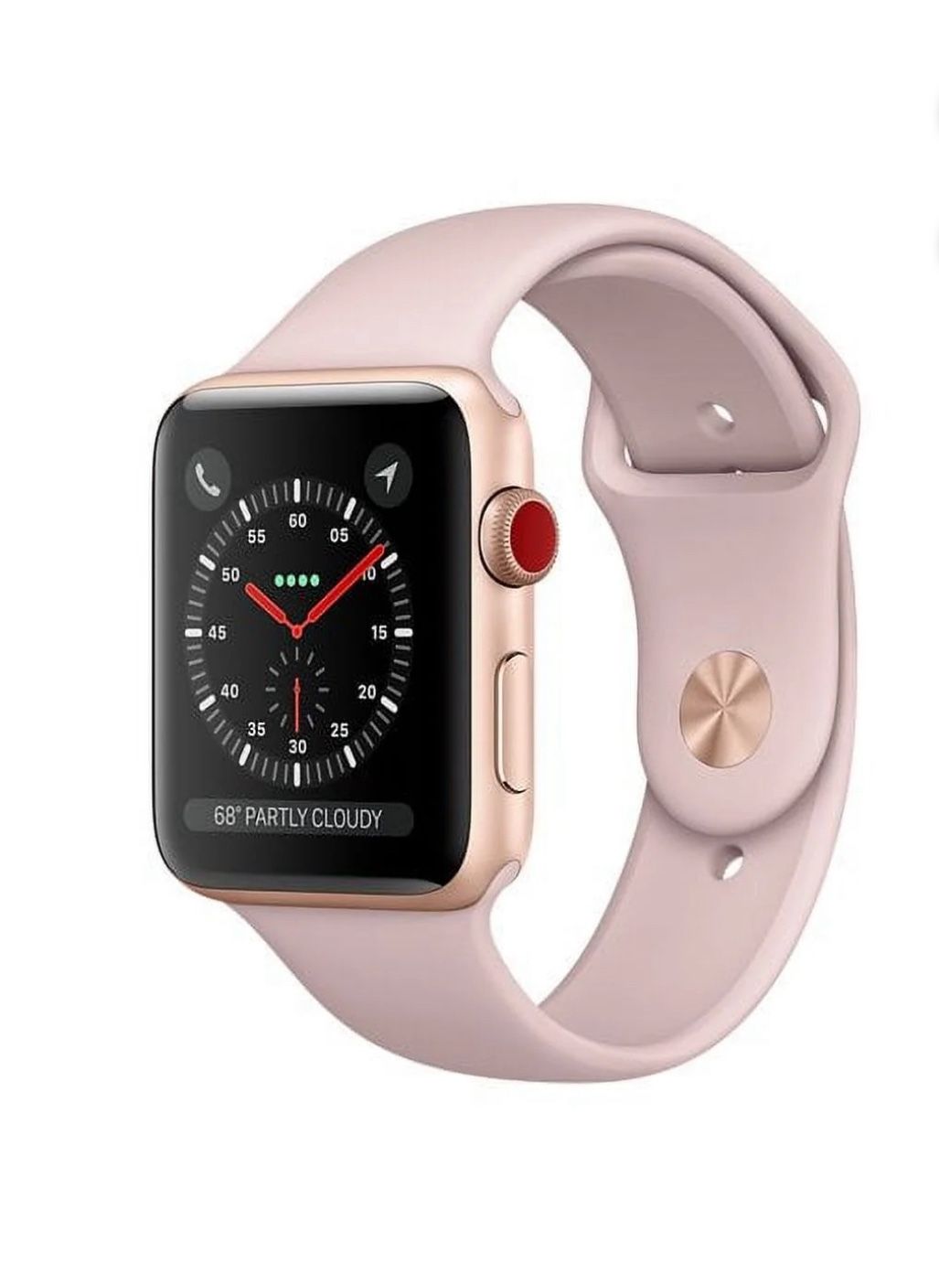 Apple Pink Smartwatch with Digital Crown and Sport Band
