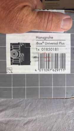Hansgrohe ibox rough in