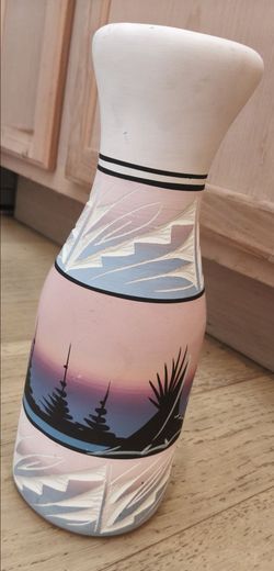 Homemade painted tribal antique vase