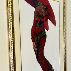The Red Umbrella by artist Charles Bibbs. Limited Edition, Signed and Numbered. $800 OBO 