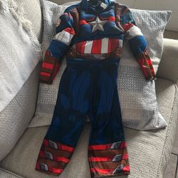 Captain America Costume For Toddler 3-4