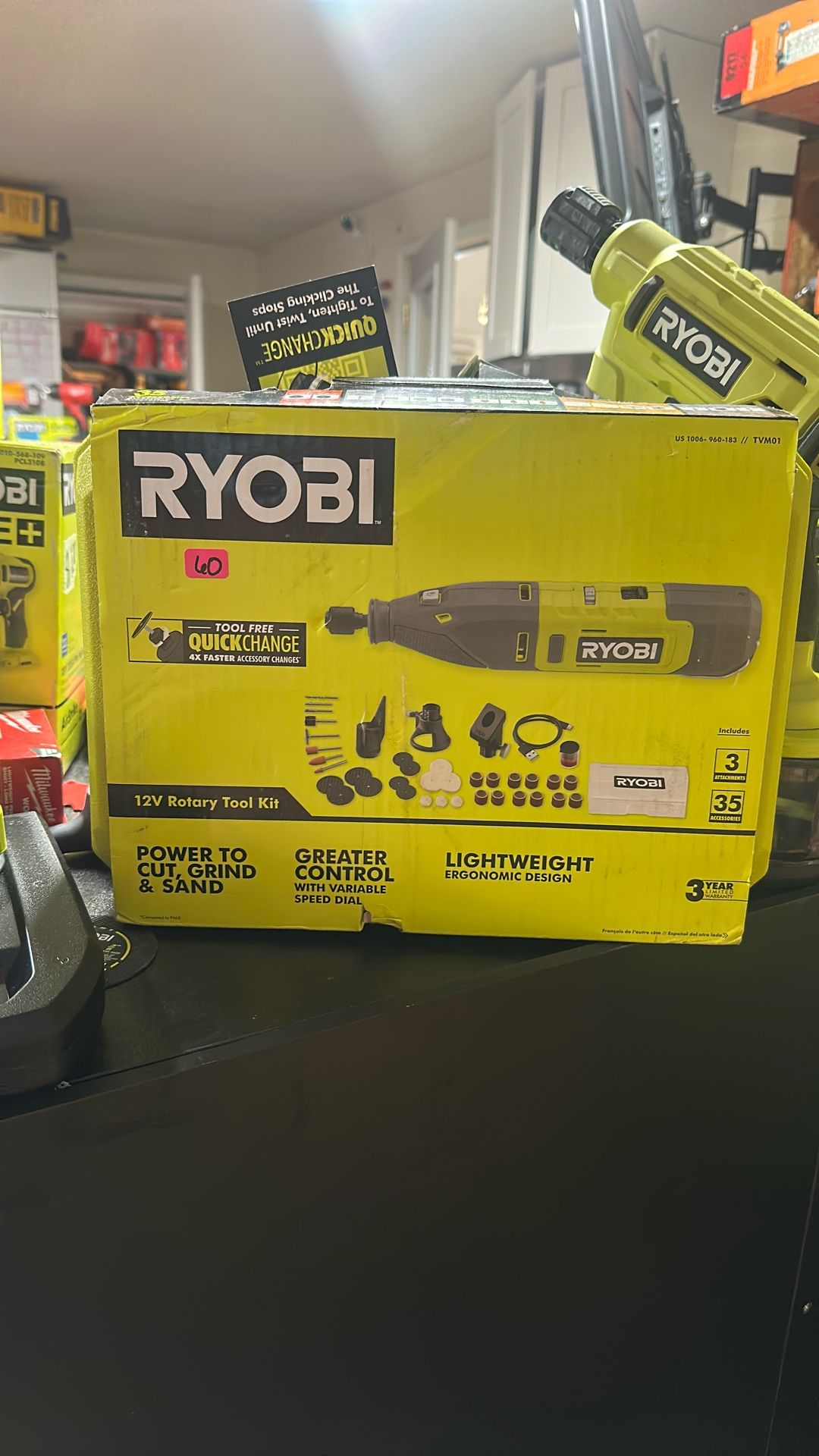RYOBI 12V Cordless Rotary Tool Kit