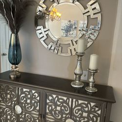Cabinet , Mirror And The Decor For Sale 