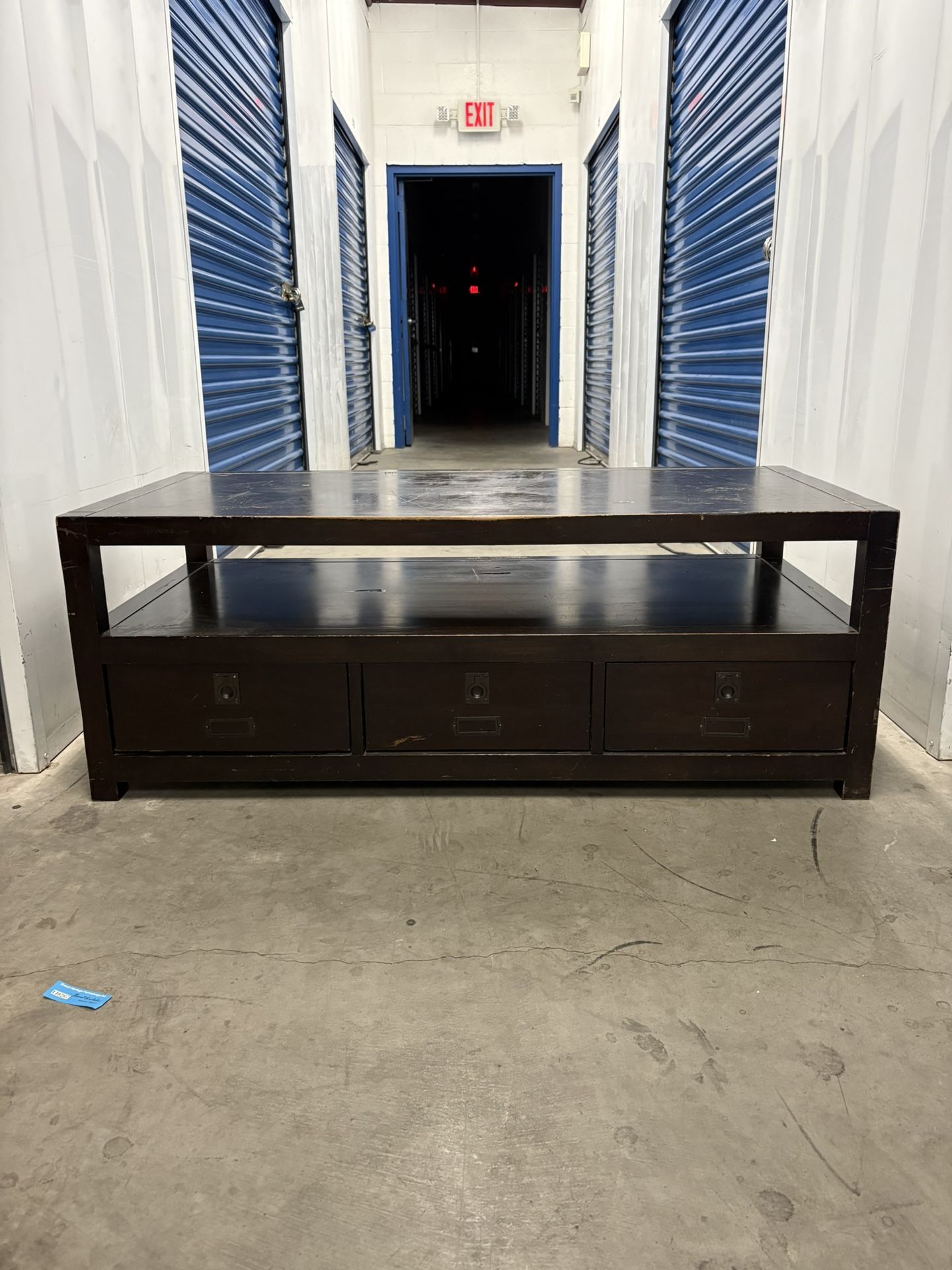 Solid Wood Pottery barn Style Coffee Table/ tv Stand