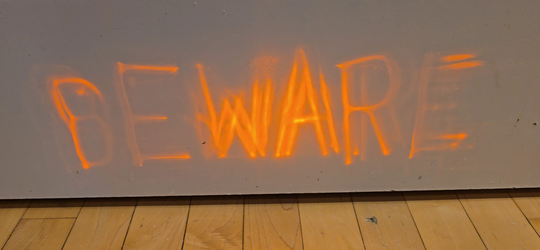 Halloween "BEWARE" yard light