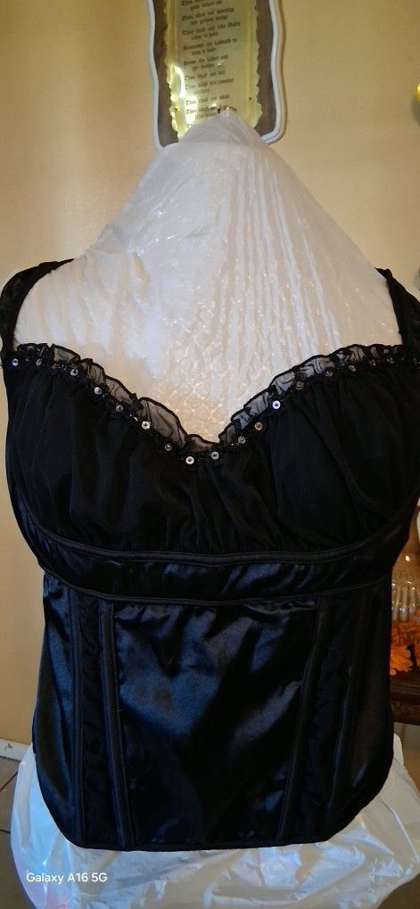M/L Black Bustier Cosplay Halloween Costume