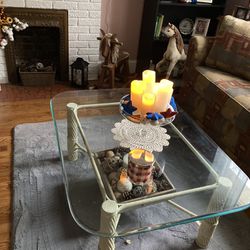 Glass Coffee Table And End Table 