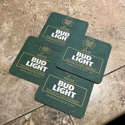 RARE! And HISTORIC! 2020 Set - Bud Light St. Patrick’s Day Set of 4 Beer Coasters
