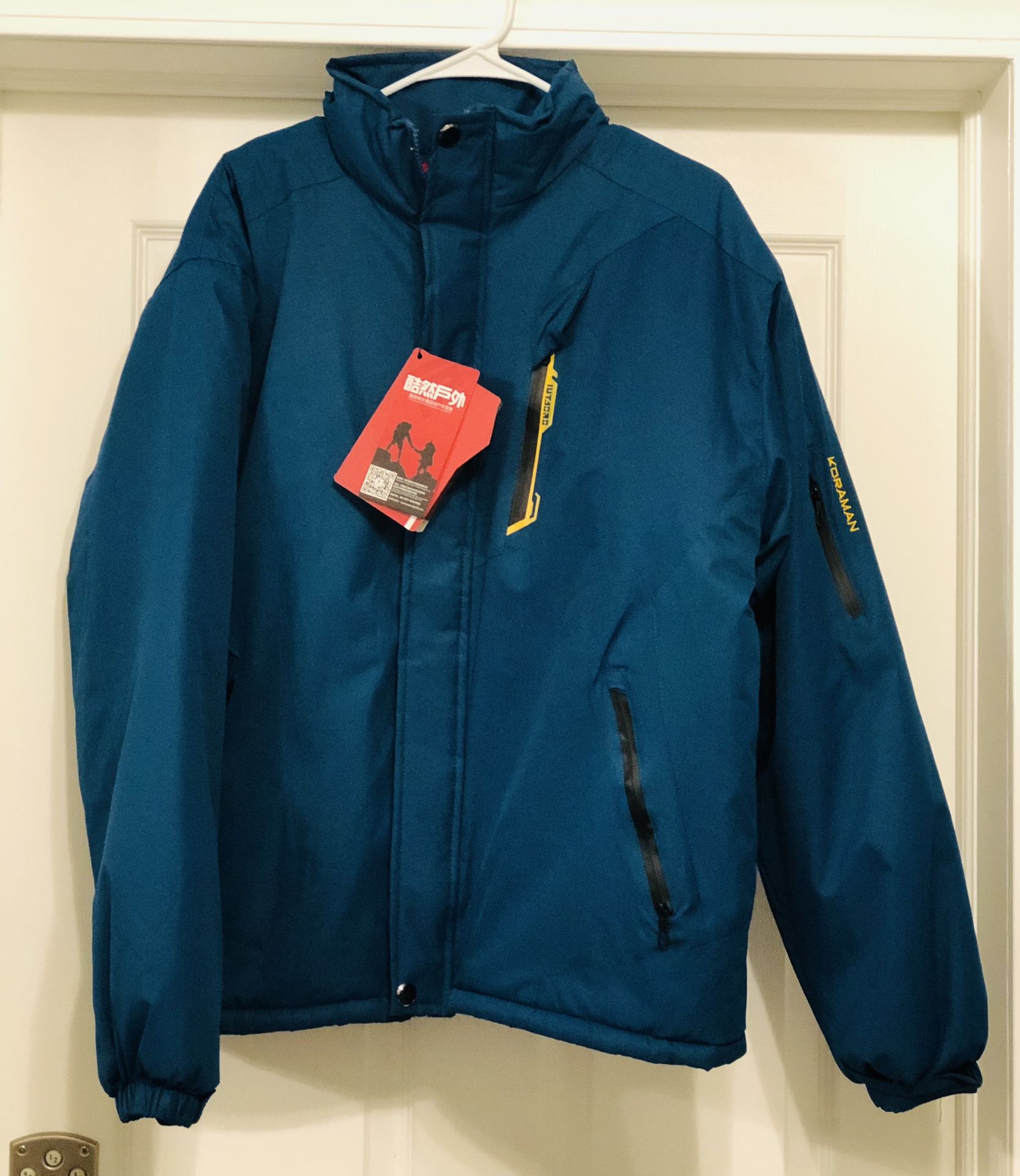 NEW KORAMAN Men's Waterproof Fleece Lined Winter Ski Jacket Size M.