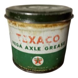 FULL Vintage Texaco Vega Axle Grease Tin Can