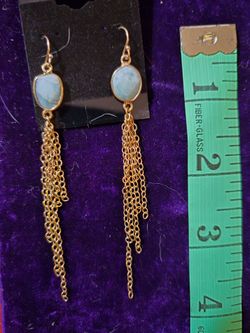 Beautiful sterling Silver gold plated Larimer dangling earrings Culver City area