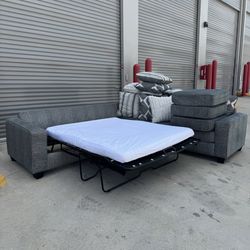 L-Sectional Sofa Sleeper Couch with Queen Pullout Mattress DELIVERY AVAILABLE