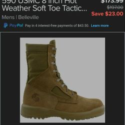 USMC Soft Toe Boots.