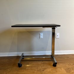 Adjustable Rolling Side Table – Perfect for Bed, Couch, or Desk