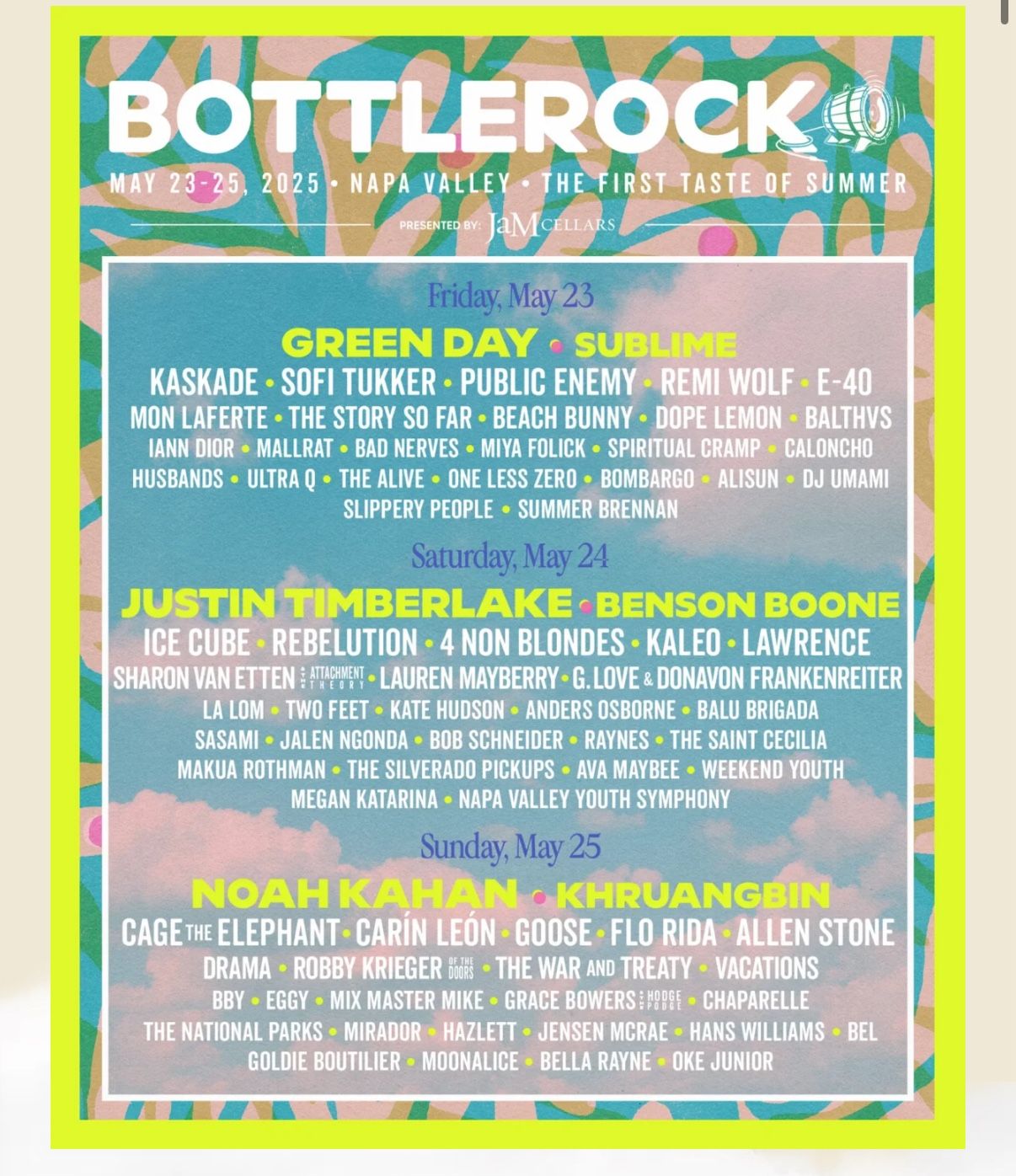 Bottlerock 3 Day GA