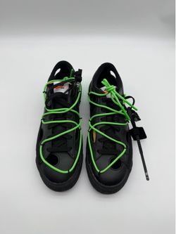 New Nike x Off-White Blazer Low ‘77 Black Electro Green DH7863-001 Men’s Size 9.5 w/ Box