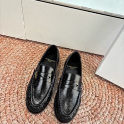 YSL Men’s Leather Shoes With Box 2026 New 