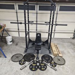 Squat Rack And Adjustable Bench