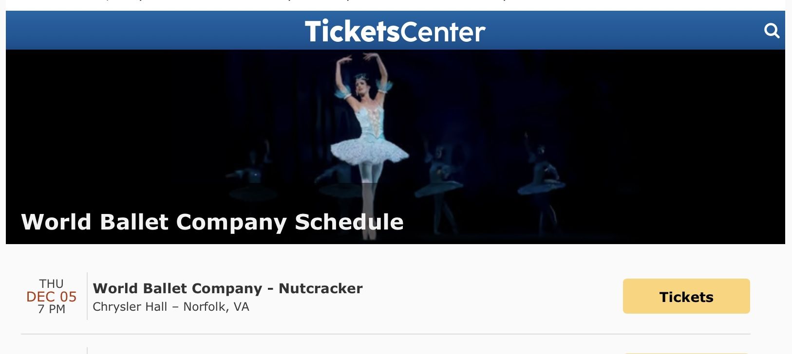The Nutcracker Ballet (2 Tickets)